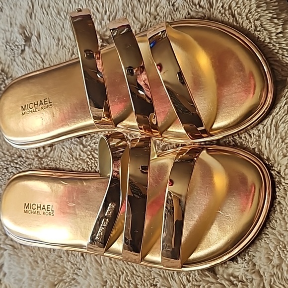 Michael Kors Shoes - Michael kors rose gold sandals. Size 7